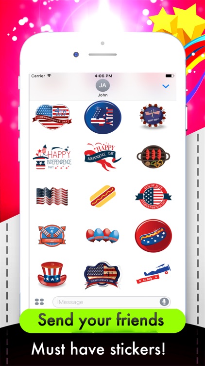 USAmoji - 4th of July Stickers