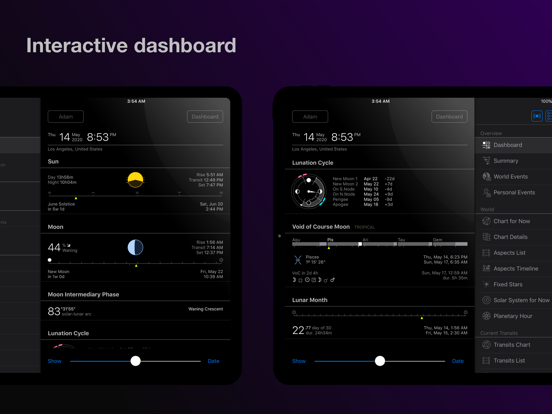 Time Nomad Astrology Charts iPad screenshot 6 - Lifestyle app