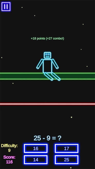 Laser Math Game: 4 Operations Screenshot