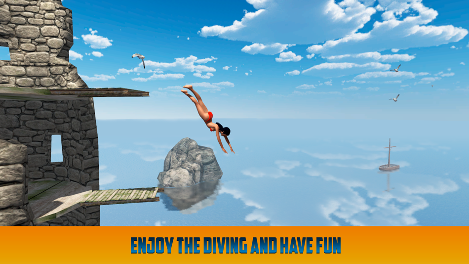 #4. Cliff Flip Diving Swimming Sim (iOS) 由: Tayga Games OOO