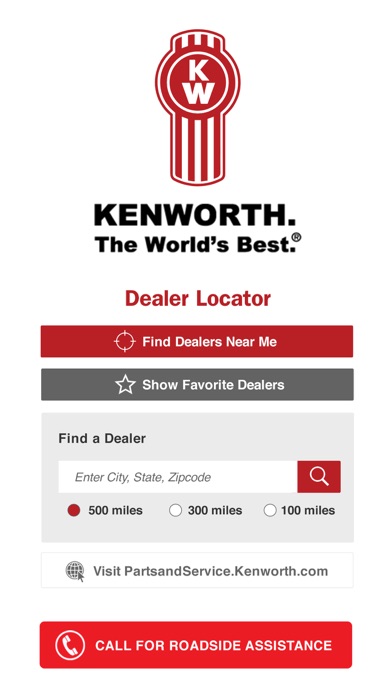 Kenworth Dealer Locator Screenshot