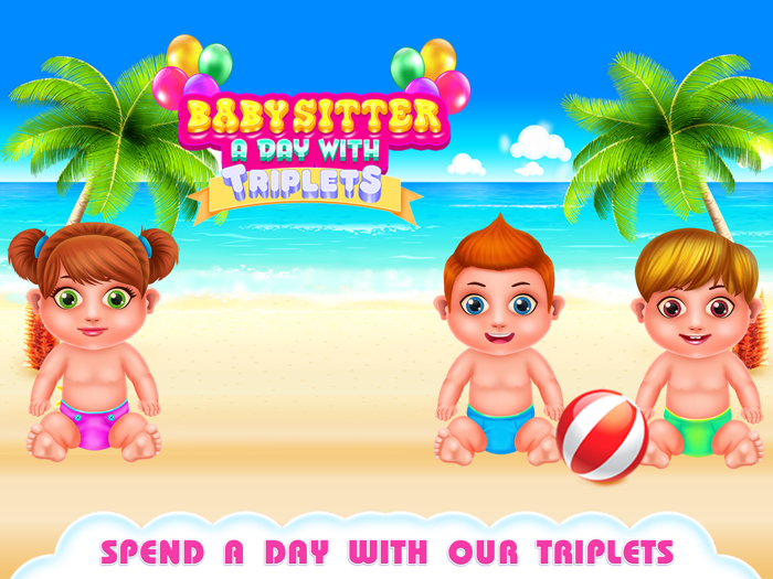 Babysitter a Day with Triplets