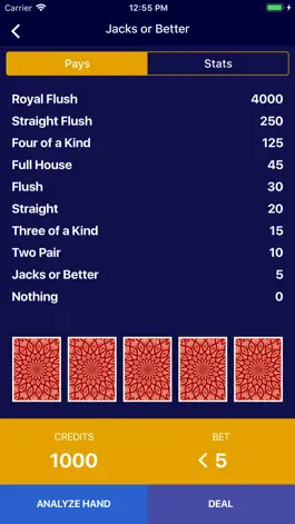 Game screenshot Video Poker - Wizard of Odds apk