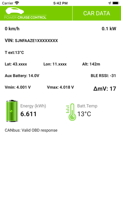 i3 & MINI Power Cruise Control Screenshot