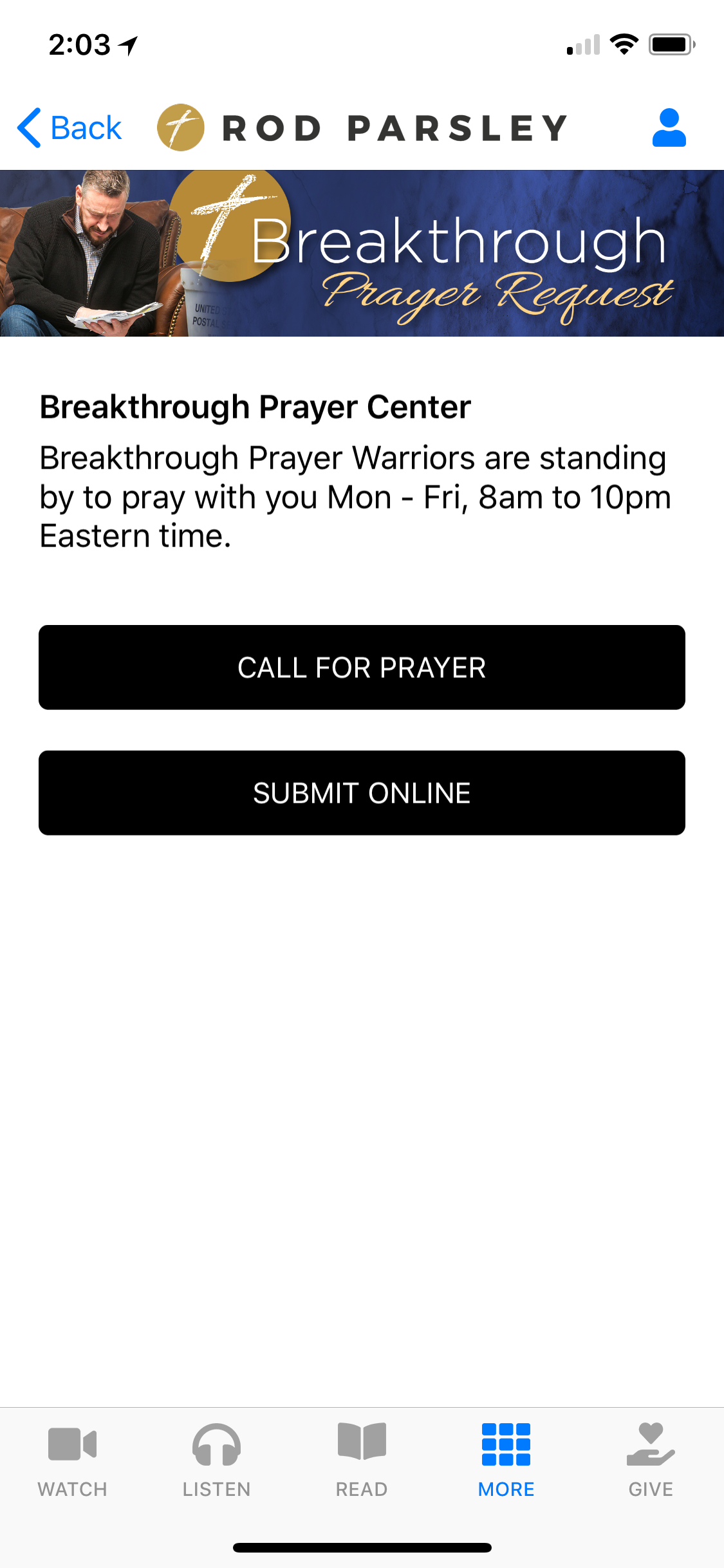 Rod Parsley Mobile App