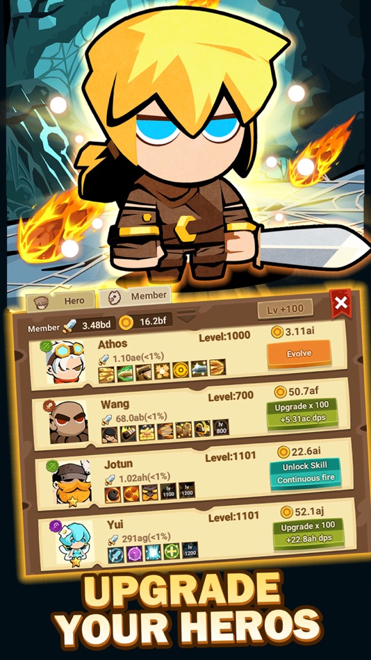 #1. Tap Dungeon Hero - Clicker RPG (iOS) Podle: Shanghai LiuHou Network Technology Co., Ltd.