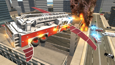 Fire Truck Flying Car Screenshot