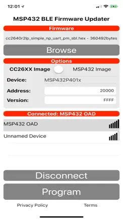 MSP432 BLE Firmware Updater iPhone image 2