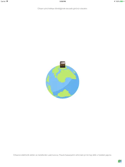 Qibla Compass - Map on iPad, screenshot 1