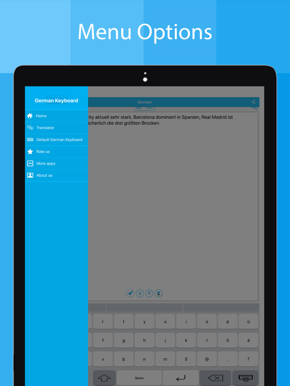 German Keyboard -  Translator iPad screenshot