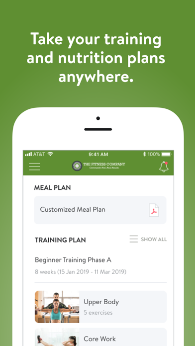 The Fitness Company Screenshot