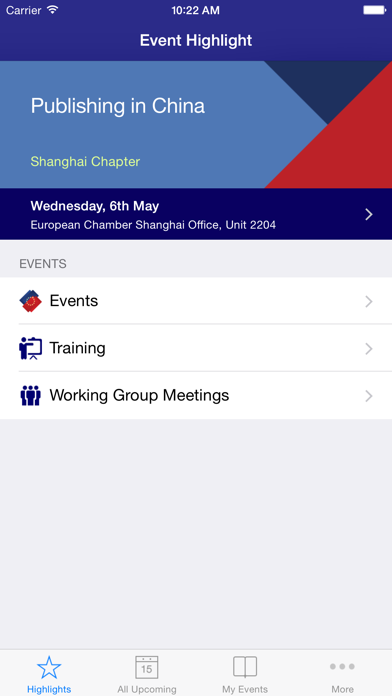European Chamber China Events Screenshot