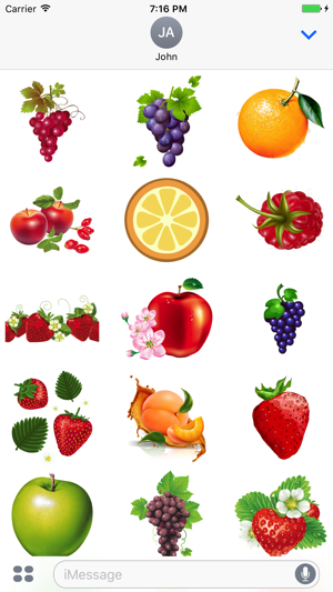 Cartoon Fruits for iMessage(圖2)-速報App