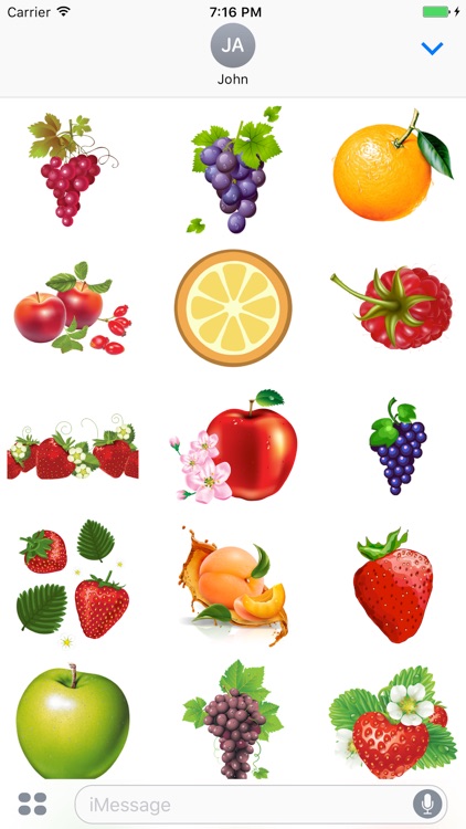 Cartoon Fruits for iMessage