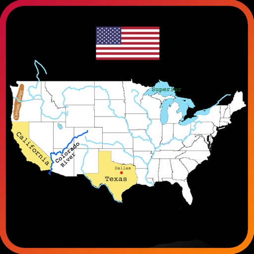 Geography of USA Study & Quiz icon