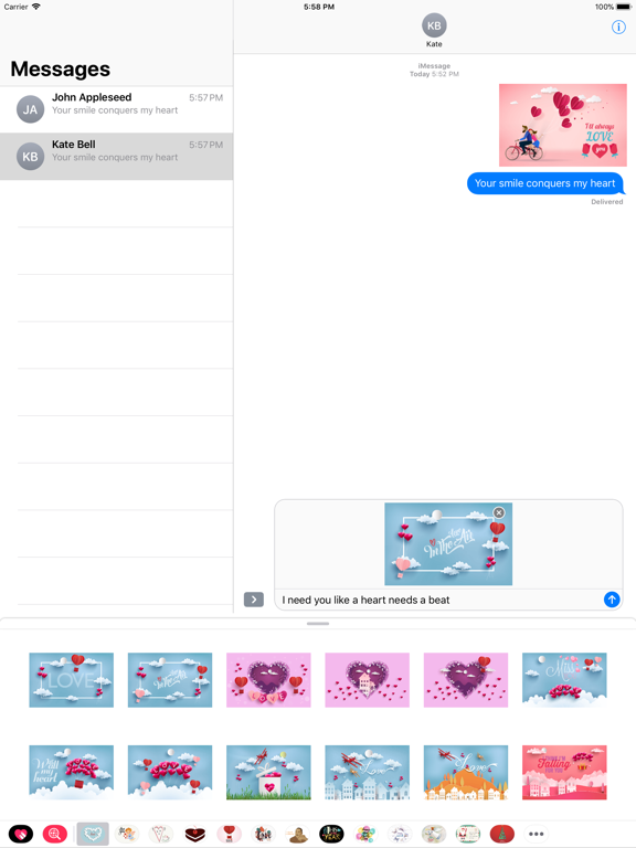 Screenshot #5 pour Animated Paper Art Love Pack
