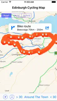 edinburgh cycling map iphone screenshot 2