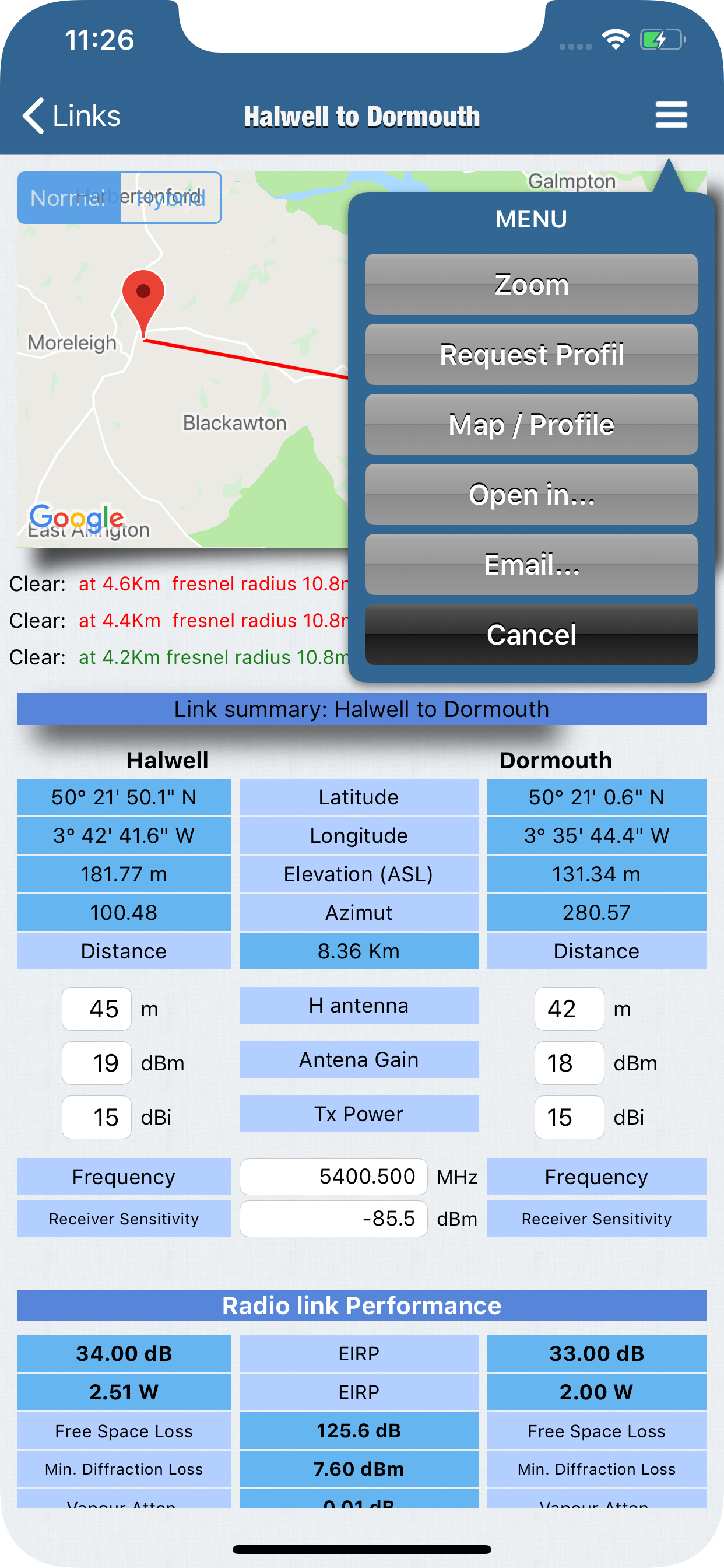 RF Haversine - Radio Profile