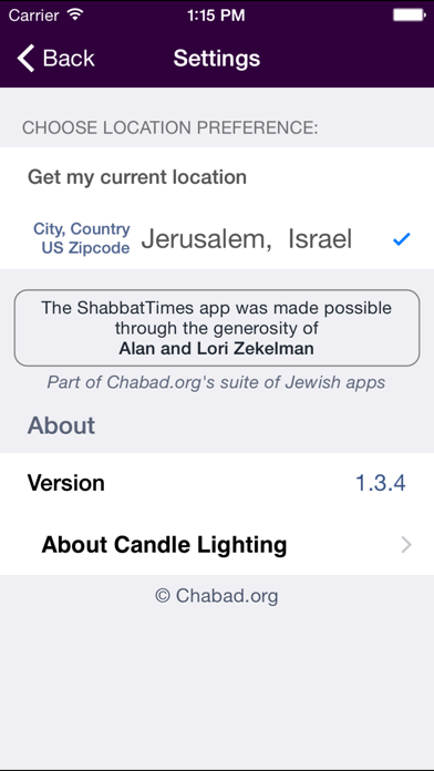 Screenshot #2 pour Shabbat & Holiday Times Legacy