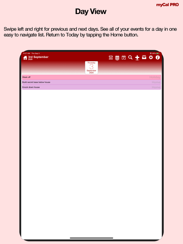 ‎myCal PRO Planner Screenshot