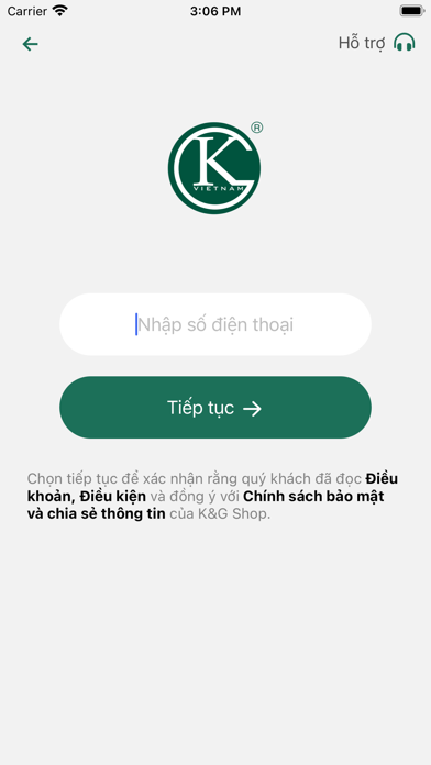 K&G Shop Screenshot