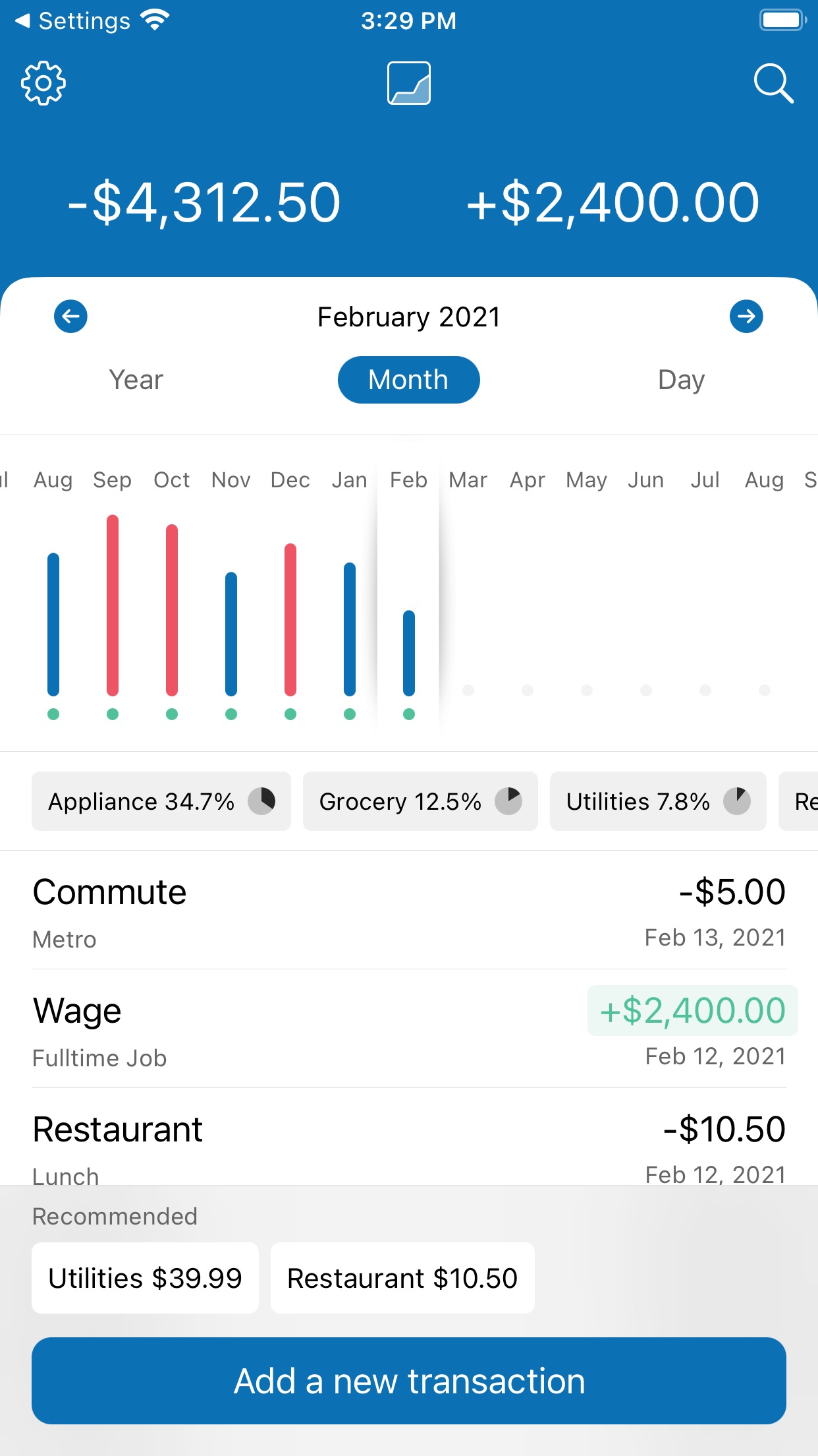 Screenshot do app Coins - Personal account book