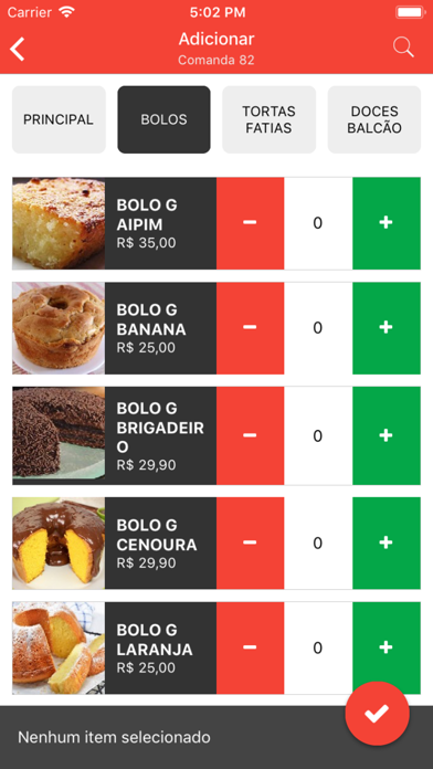 Interface Comanda Mobile Screenshot