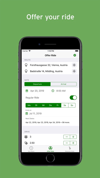 Greendrive Mitfahrgelegenheit