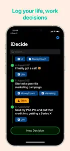 iDecide - Decision Log Manager screenshot #1 for iPhone