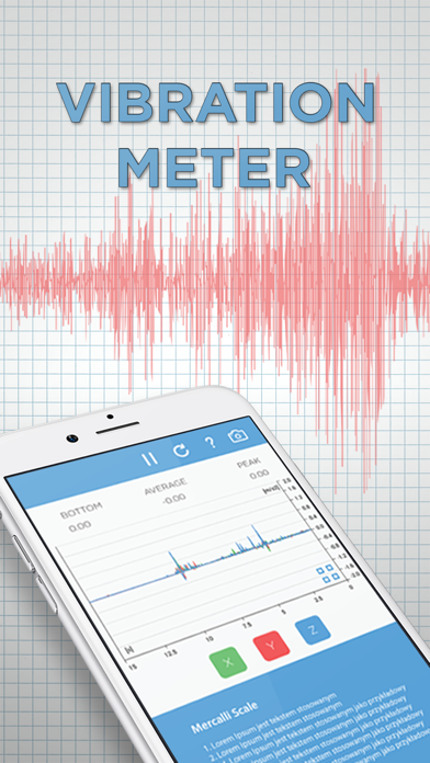 Vibration Meter, seismograph Screenshot