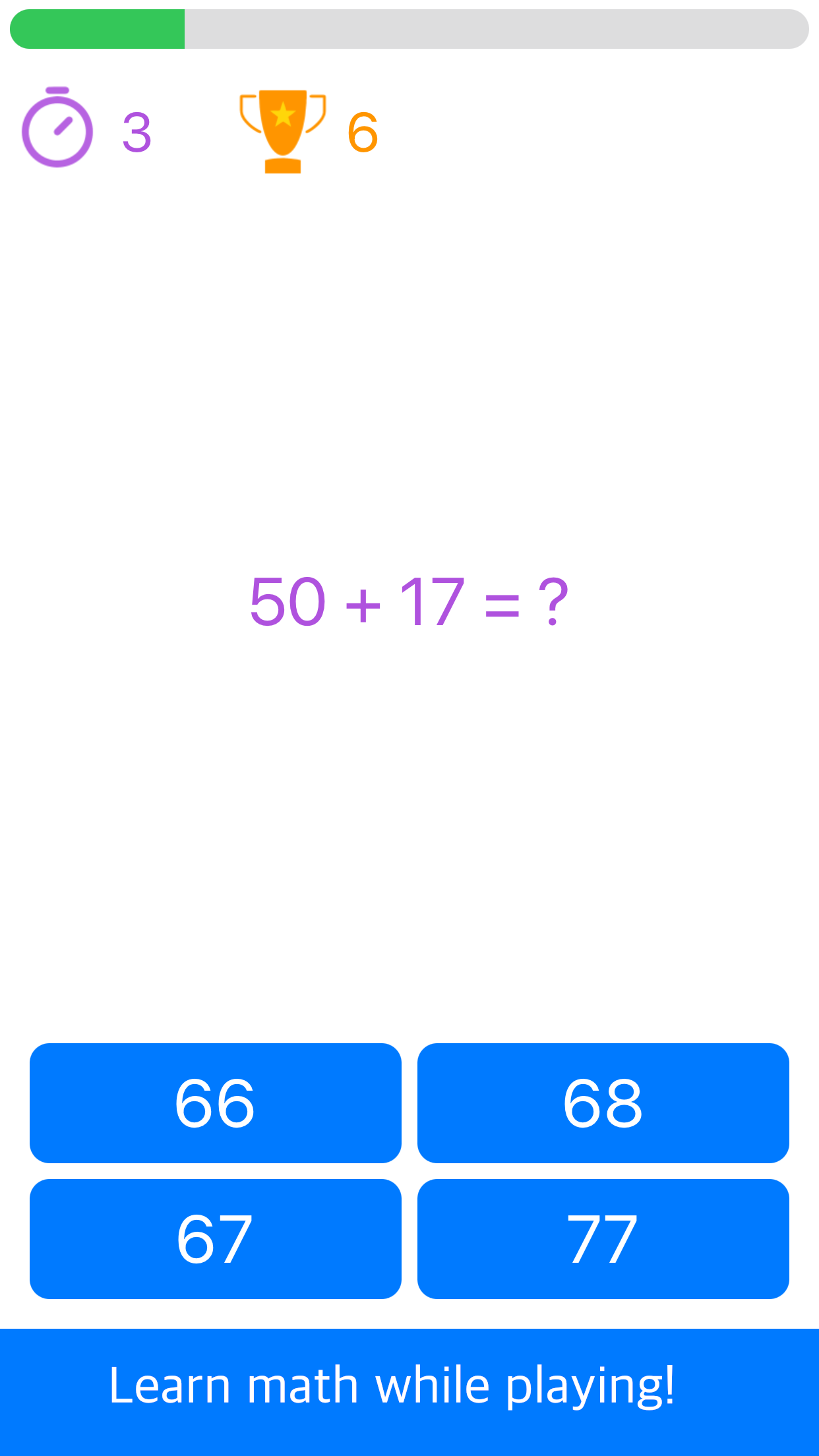 Math Games - Mental Arithmetic