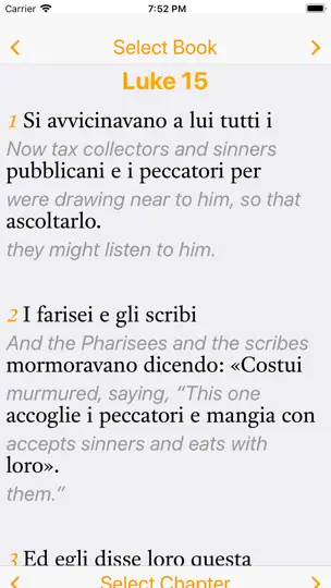 Italian-English Bible iPhone Screenshot 3