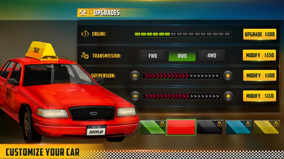 #6. HQ Taxi Driving 3D (iOS) 由: Tap2Play, LLC (Ticker: TAPM)