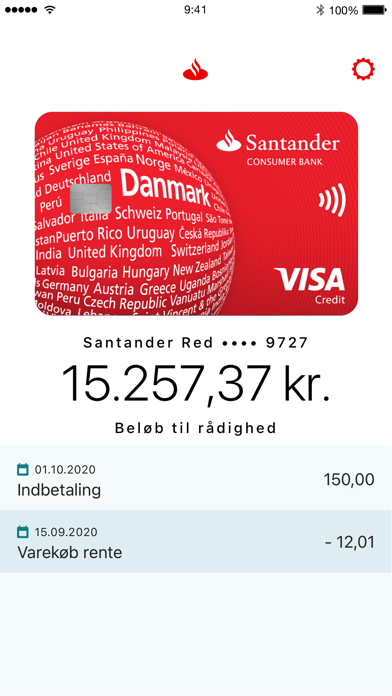 Santander My Cards Screenshot