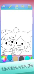 Toca Life Coloring screenshot #4 for iPhone