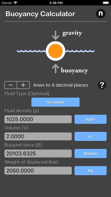 Buoyancy Calculator
