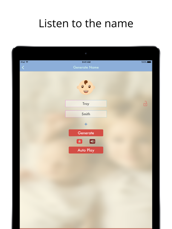 Baby Names Generator iPad screenshot