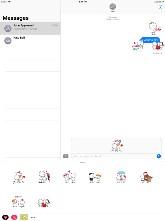 Screenshot #4 pour Love Couple Cute Sticker