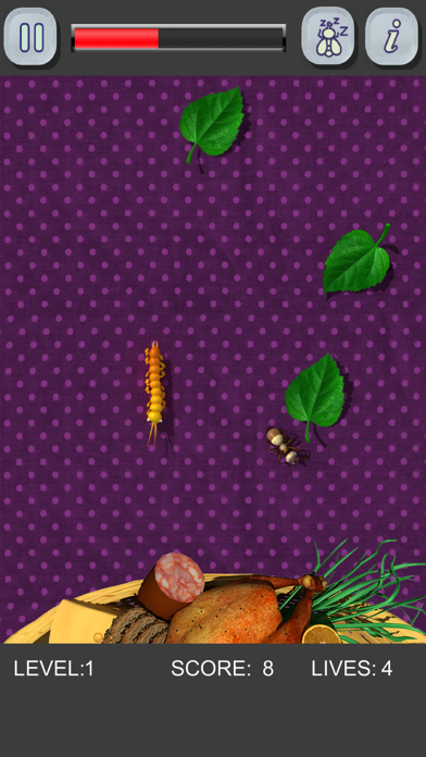 Ants, Flies, Centipedes. Picnic Bugs. Crush them! (ad-free) screenshot 2