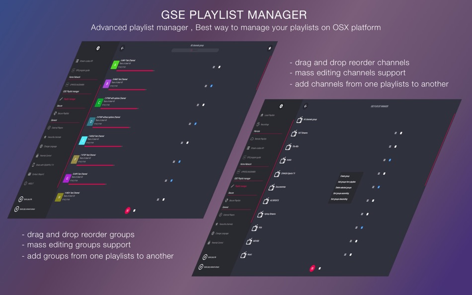 #6. GSE SMART IPTV PRO (macOS) Ved: droidvision