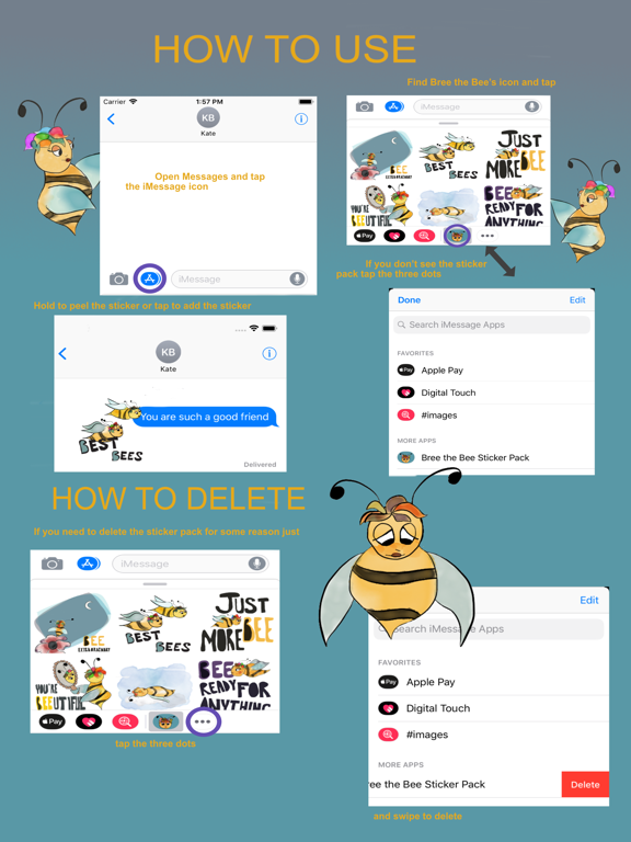 Screenshot #6 pour Bree the Bee Sticker Pack
