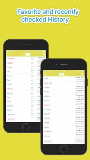 Captura de pantalla de Baby Name Assistant en iPhone 5