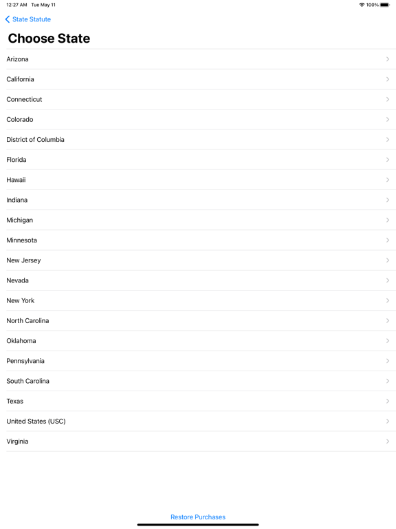Screenshot #4 pour State Statute & Federal Law