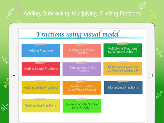 Fractions Using Visual Models iPad screenshot