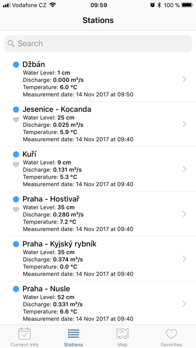 Průtoky Praha Screenshot