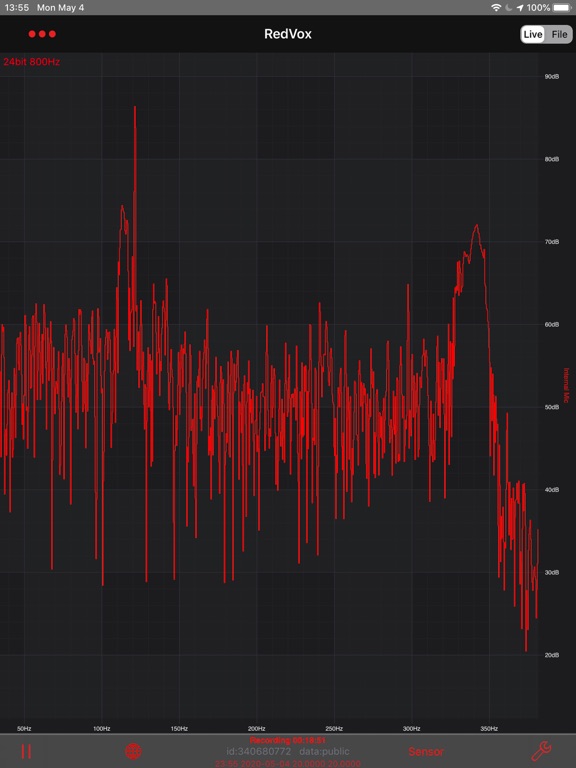 Infrasound Recorder iPad screenshot 5 - Utilities app
