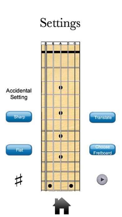 5 String Bass Note Legend Screenshot