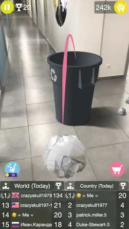 Game screenshot Paper Bin AR - throw paper apk