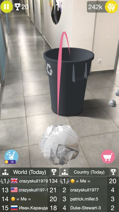Paper Bin AR - throw paper Screenshot