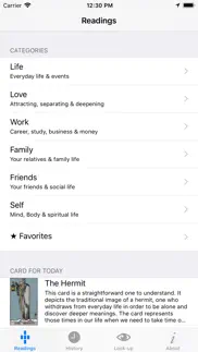 tarot readings iphone screenshot 1